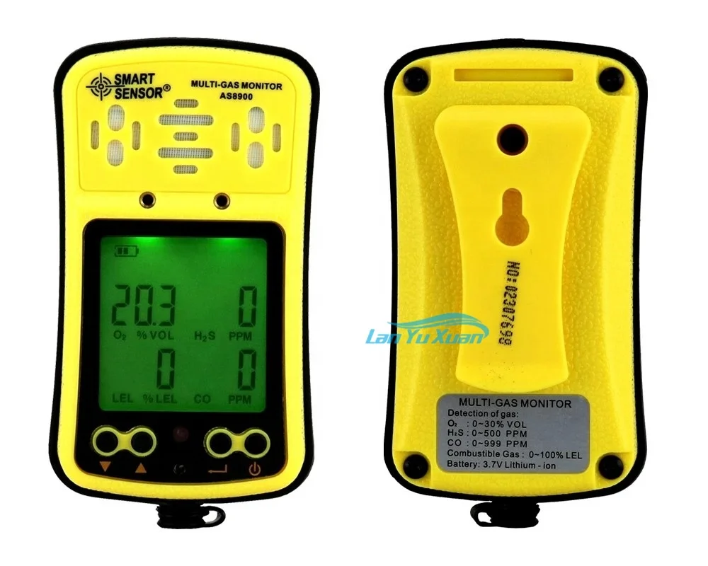 

Multi Gas O2 Oxygen CO Carbon Monoxide Gas Detector, AS8900 Hydrothion Portable h2s Combustible Gas Detector