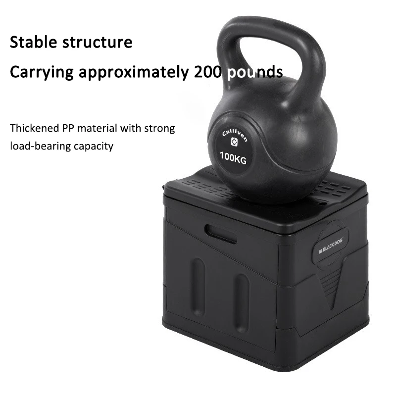 Blackdog PP Folding Toilet Bowl Toilet Portable Load-bearing Strong Toilet/Trash Can/Storage Box/Stool Outdoor Camping Essential