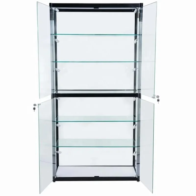 커스텀 디스플레이 캐비닛 모던 유리 디스플레이 쇼케이스, LED 조명, 저렴한 디스플레이 가구, 소매점용