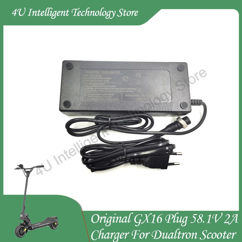 

Original 58.1v2A Charger for DUALTRON DT Electric Scooter New Plug GX16 Plug