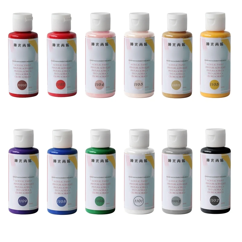 12 Colors Acrylic Paint Non fading Craft Paints For Art Student Painter 12-colors-acrylic-paint-non-fading-craft-paints-for-art-student-painter