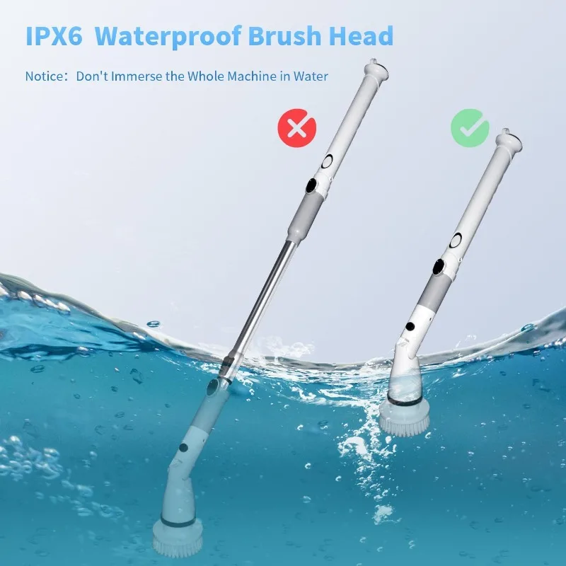 Electric Spin Brush, Cordless for Home Scrubber 7 S4e40f461204742b49e809aa50416662e9