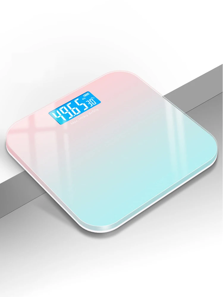 Modern Glass Bathroom Body Fat Scale With Smart Lcd Display_voghion.com