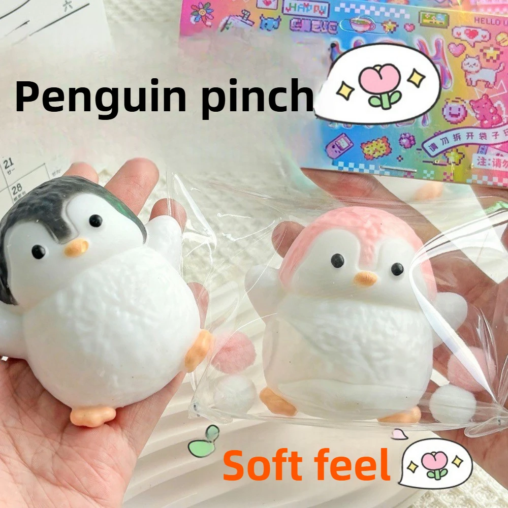 Penguin Squishy Toy for Stress Relief - Soft Slow Rising Sensory Fidget Toy Kawaii Party Favors for Kids Adults Birthday Gifts