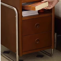 Armoire de chevet vintage, mini boîte de rangement rétro en bois massif, organisateur de chambre à coucher, petite table d'appoint de canapé, meubles de maison classiques 6