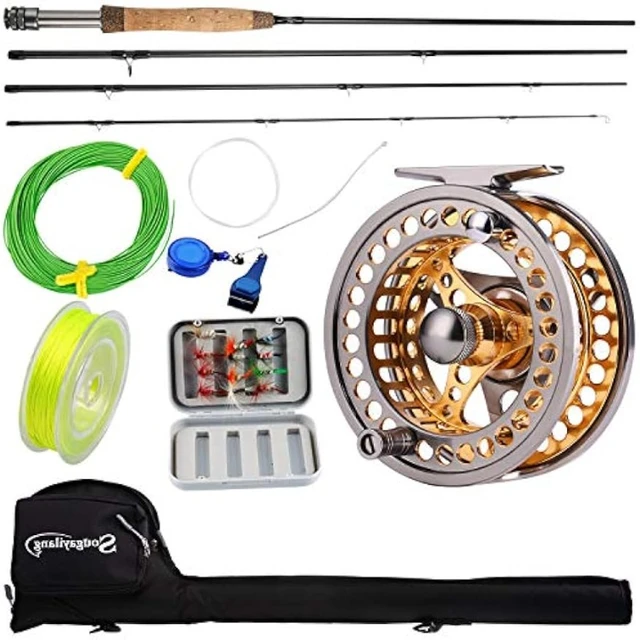 Sougayilang Fly Fishing Rod Reel Combos with Lightweight Portable Fly Rod  and CNC-machined Aluminum Alloy Fly Reel - AliExpress