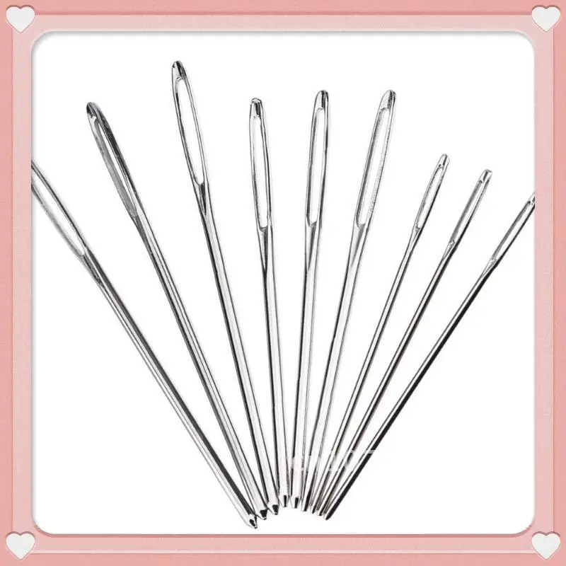 

9 PCS Large Eye Blunt Sewing Needles Cross Stitch Knitting Needle Handmade Leather Embroidery Thread Needle Sewing Accessories