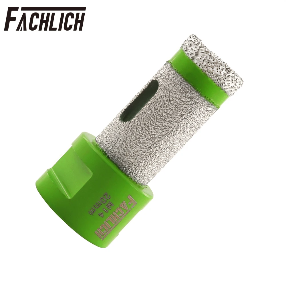 FACHLICH 1pc Dia20mm Diamond Drilling Milling Finger Bits Vacuum Brazed Tool For Tile Marble Stone Grinding Hole Saw M14 Thread