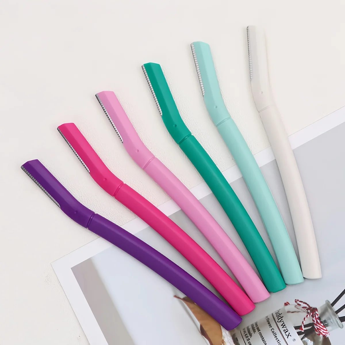 6pcs Coloful Eyebrow Trimmers Blade Shaver Portable Face Razor Eye Brow Epilation Hair Removal Cutters Safety Razor Woman Makeup 5