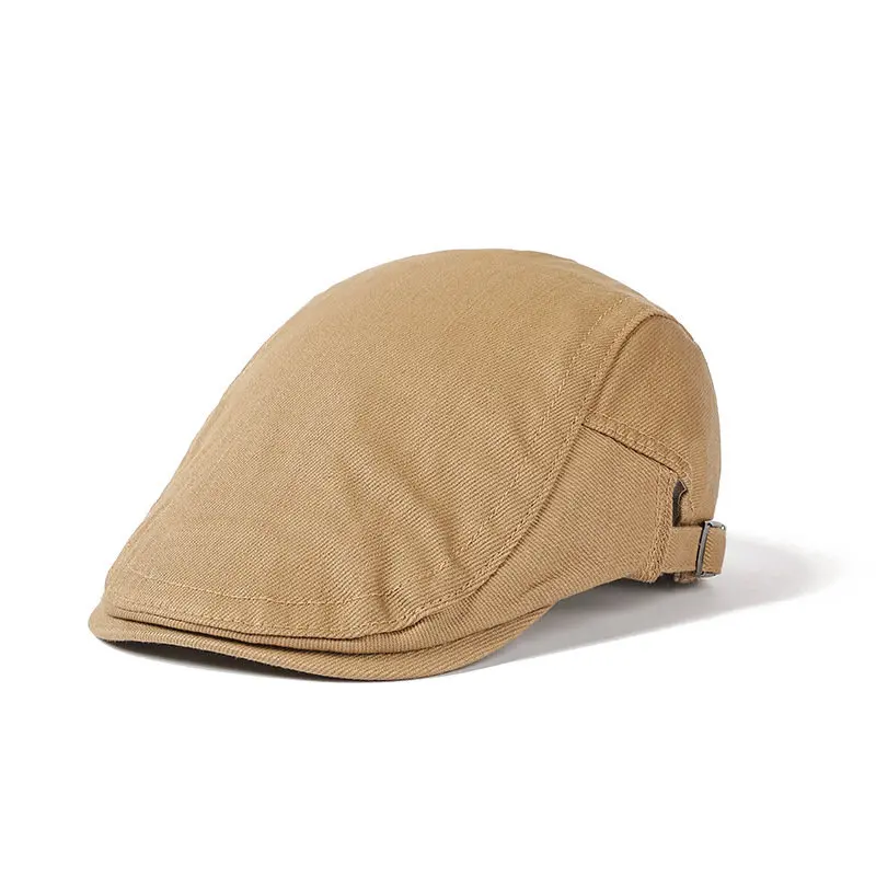 Cotton Solid Newsboy Caps Flat Peaked Cap Men and Women Painter Beret Hats 118 beret hat newsboy cap newsboy hat
