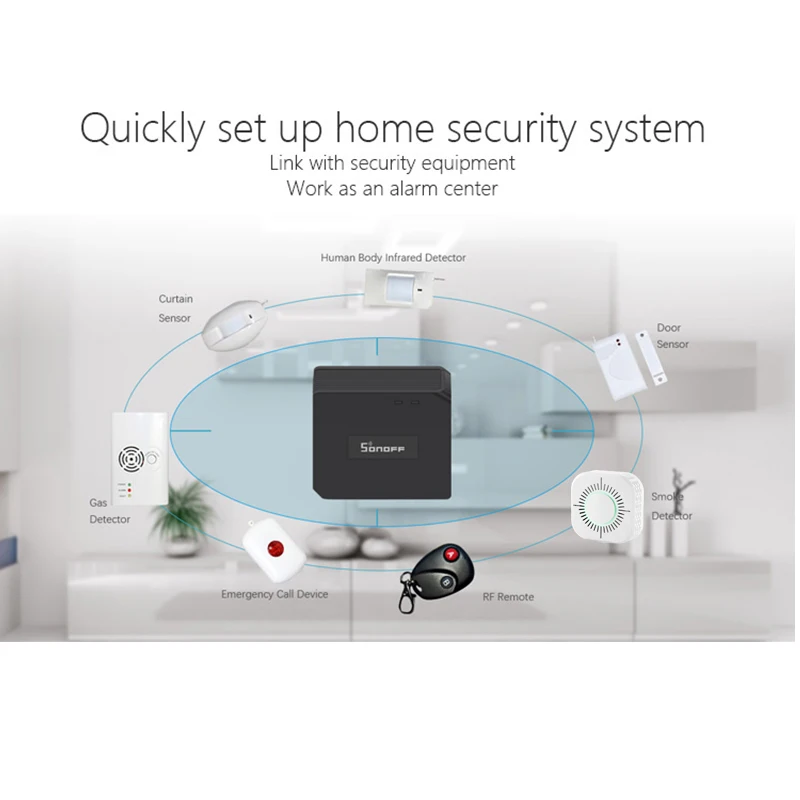 433MHz Smoke Detector Sensor Wireless Fire Security Protection Alarm Sensor Smart Home Require Sonoff RF433 Bridge Hub Smoke Alarm