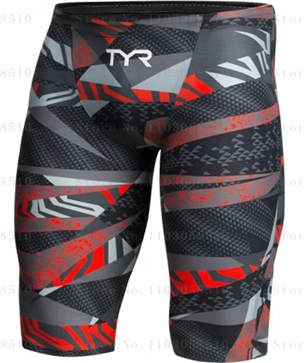 New Summer Men's Swim Jammer Endurance Athletic Training Swimsuit Beach Swimming Trunks For Swimwear Jammers Tight Surf Shorts 5