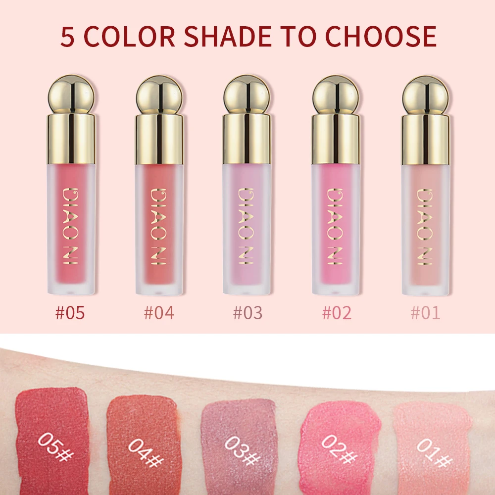 Liquid Blush Soft Matte Liquid Cream Blush Makeup Lightweight Beauty Blush Makeup for Long-Lasting Natural Velvet Liquid Blusher 2