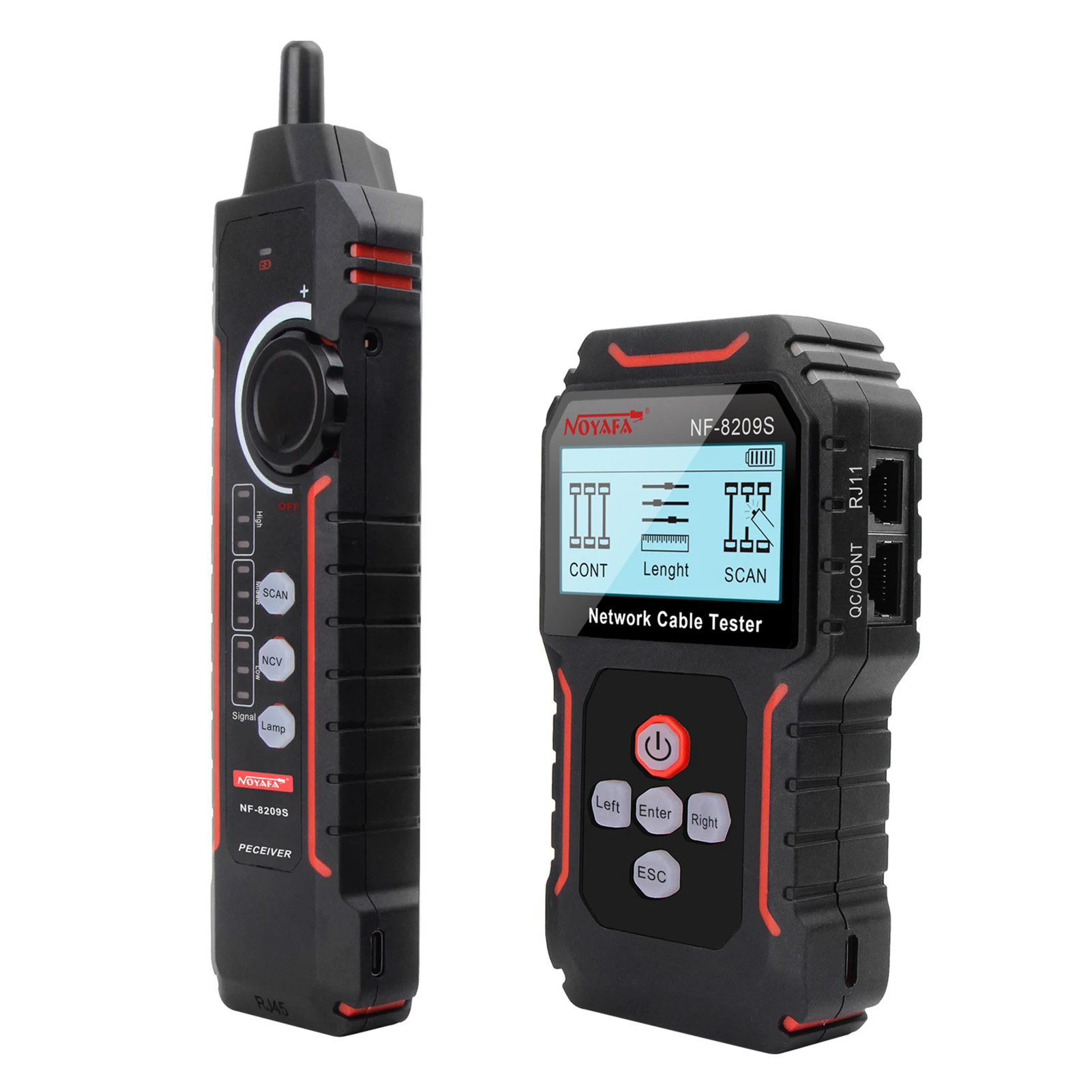 NOYAFA NF 8209S LCD 네트워크 케이블 테스터, POE 와이어 검사기, LAN 케이블 Cat5 Cat6, LAN