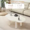Cloud Coffee Table - Cute Coffee Table - Irregular Shape Coffee Table with 4 Legs - Modern End Table,Easy Assembly-White 5