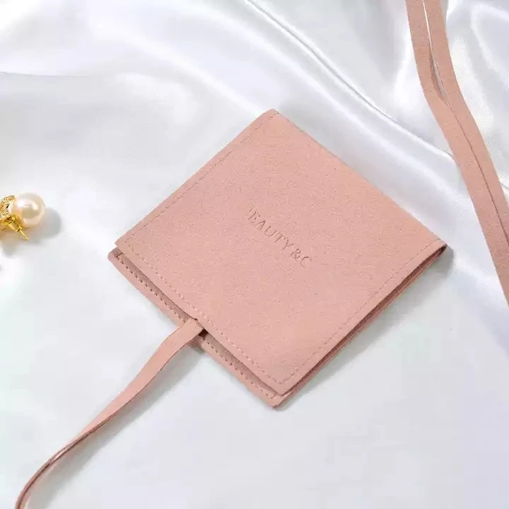 

100PCS Wholesale Luxury Suede Microfiber Jewelry Bags With Logo Custom