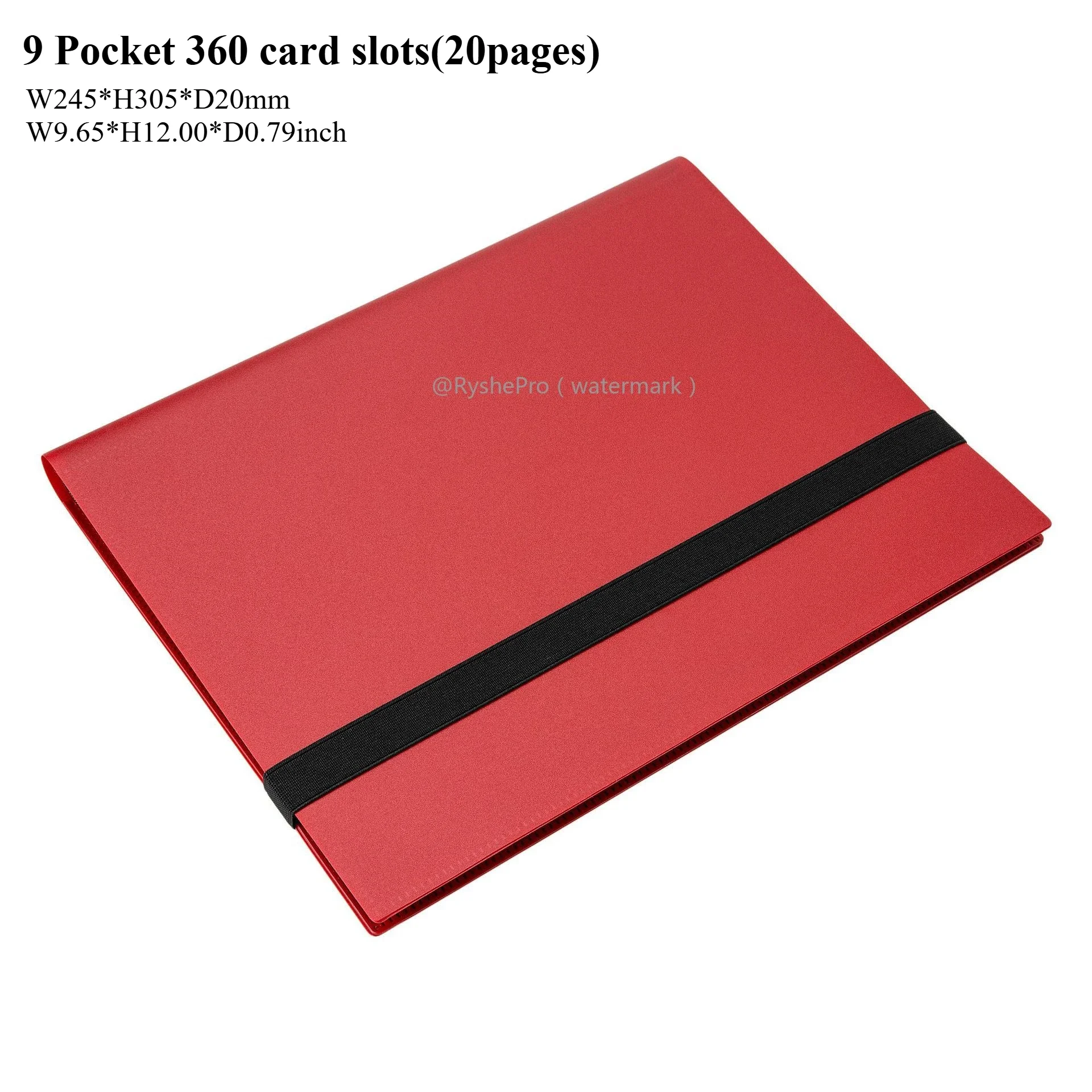 Trading Card Display Binder with 360 Side-Loading Pockets