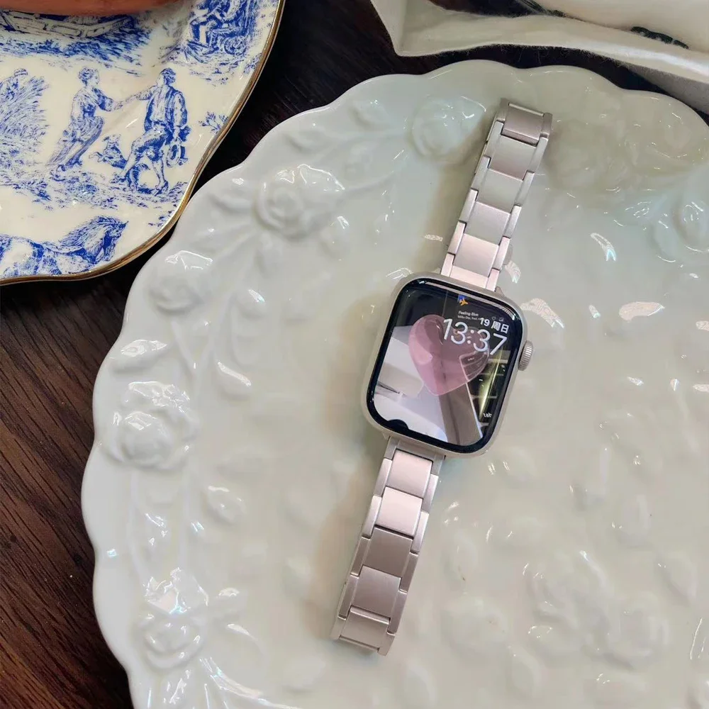 Slim Stainless Steel Metal Band for Apple Watch - Elegant iWatch Bracelet
