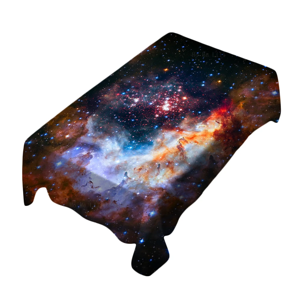 

Universe Space Dreamlike Nebula Sparkling Star Cluster Cosmic Landscape Tablecloth By Ho Me Lili For Tabletop Decor