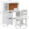 Kids Study Desk with chair,  Children School Study Table with  Chair for 3-8 Years Old, Study Writing Table for Home School Use 6