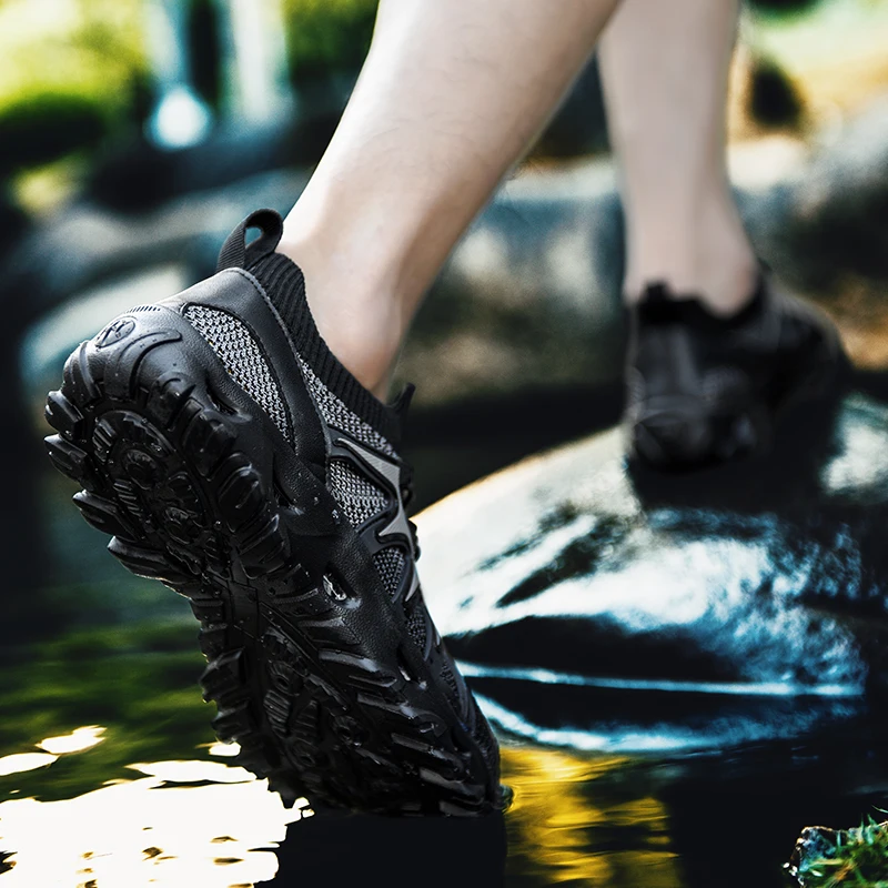 Men Women Upstream Wading Hiking Water Shoes Non-Slip Breathable Mesh Outdoor Fashion Camping Aqua Sneakers Swimming New 36-47