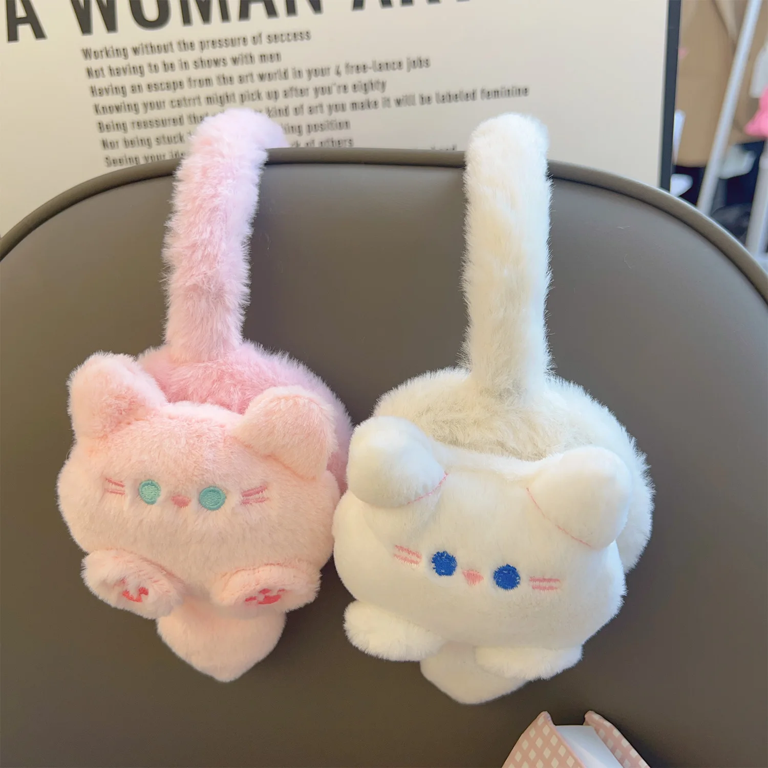 New Cute Cat Plush fur Earmuffs Soft Plush Warmer Earmuff Cute Earflap Winter Outdoor Cold Protection Ear-Muffs Ear Cover Gift