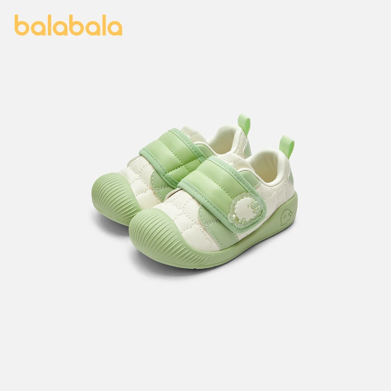 Balabala Baby Shoes Cute Breathable Baby Shoes Autumn Boys Girls 2024 New Anti-slip Velcro Kids Shoes 5