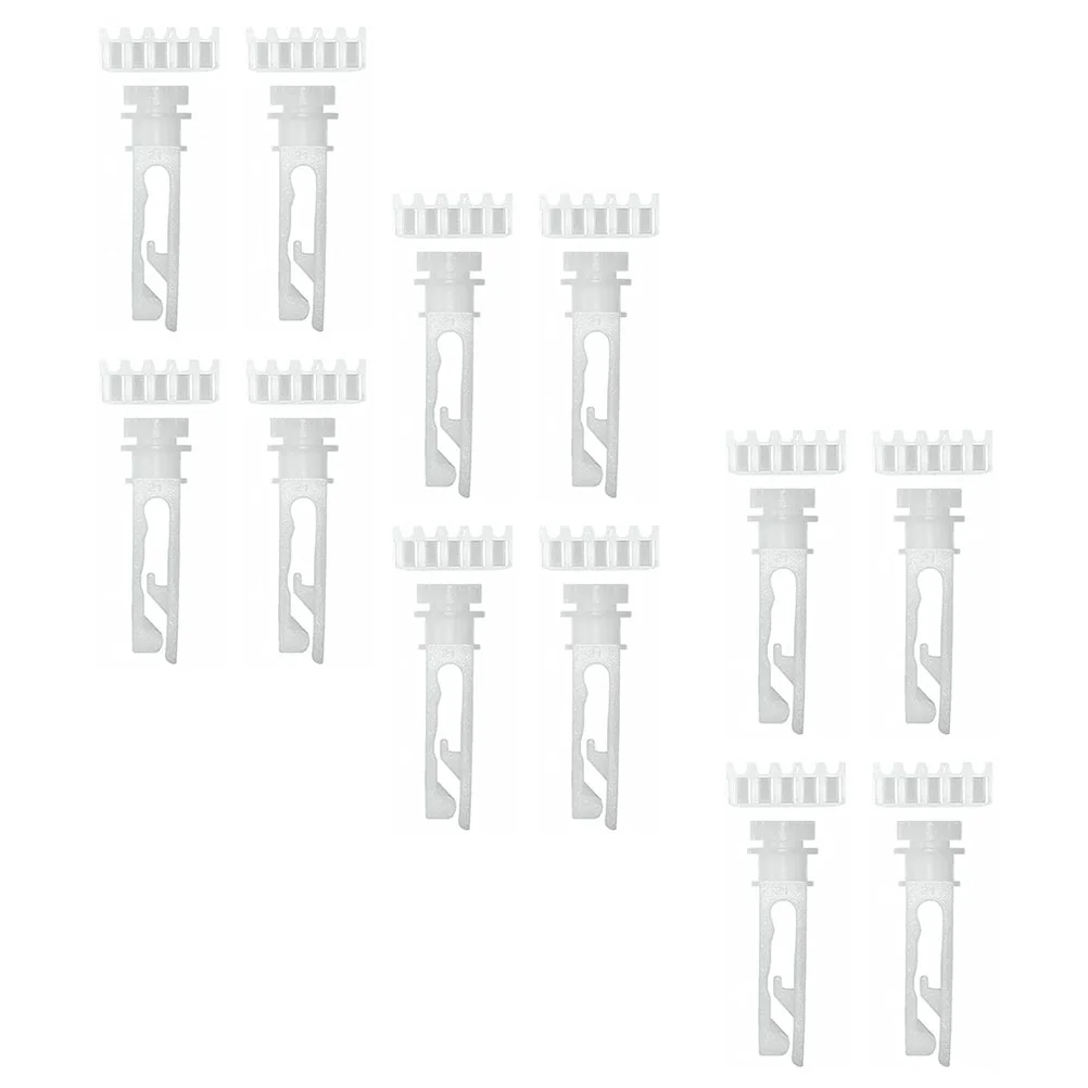 12 Sets Shutter Gear Vertical Curtain Pulleys Fittings Repair Blinds Kit Replacement Parts Plastic Household Slats Easy