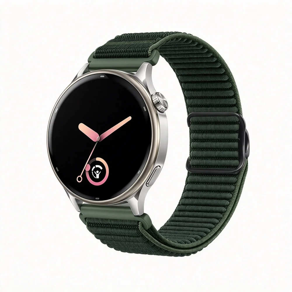 Versatile Nylon Loop Strap for Smart Watches - Replaceable Wristband in Multiple Sizes