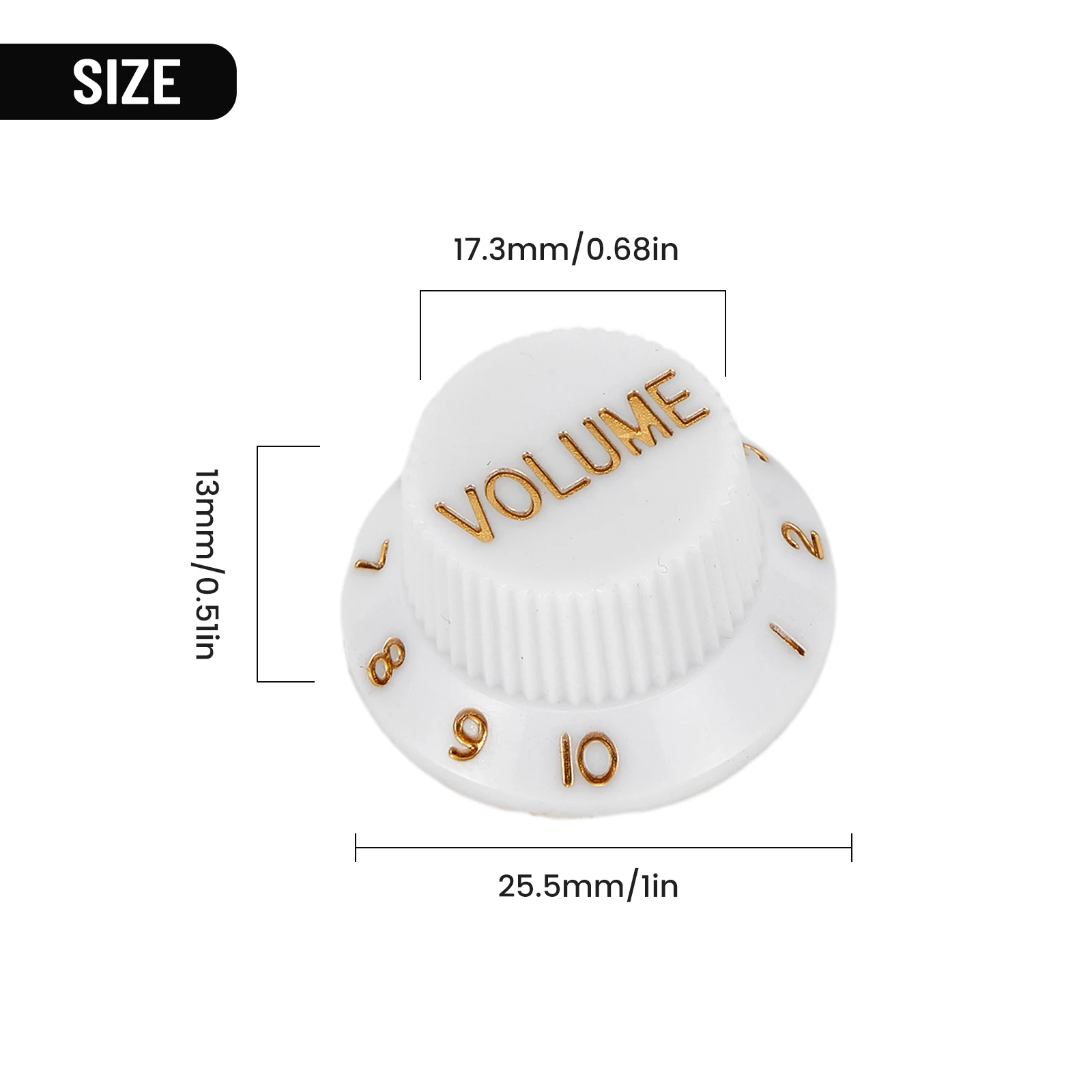 3-Piece Guitar Knob Set: Volume & Tone Control