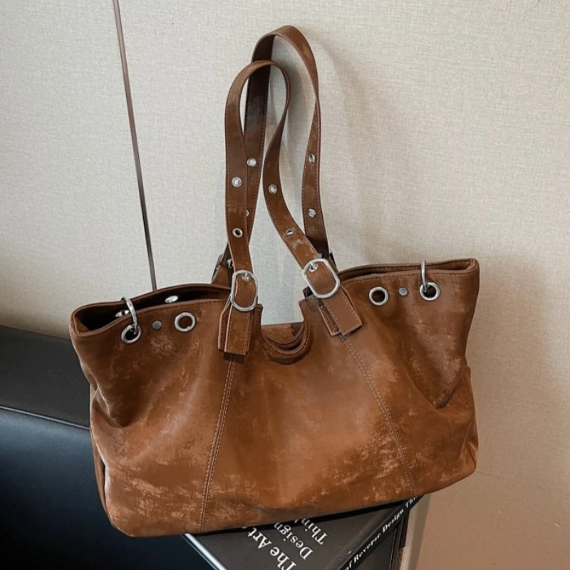 Vintage Large Women's Handbag - Top-Handle Fashion Satchel & Tote Shoulder Bag