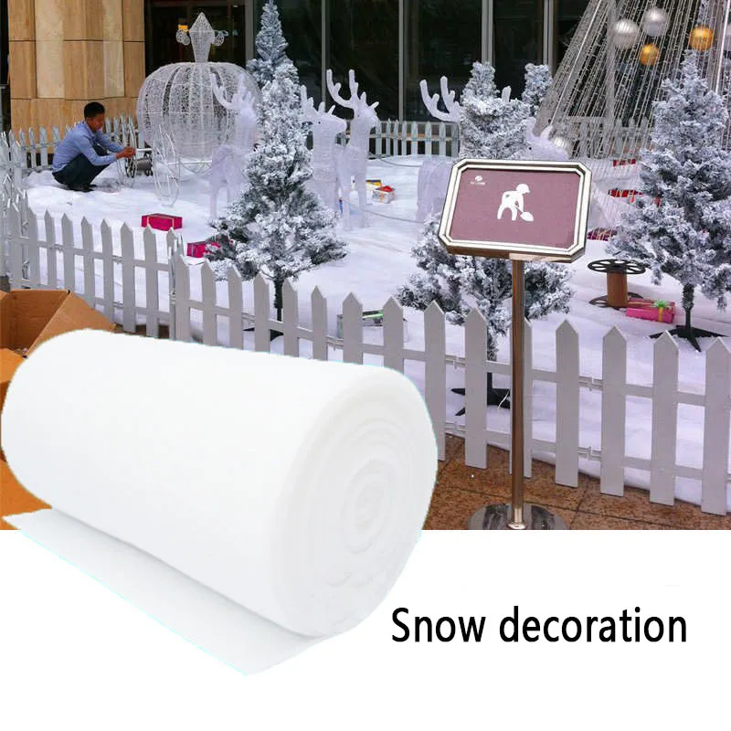 200x150cm Christmas Snow Cover Blanket Artificial Snow In Cotton for Christmas Tree Skirts Backdrop Decorations Fake Snow Carpet