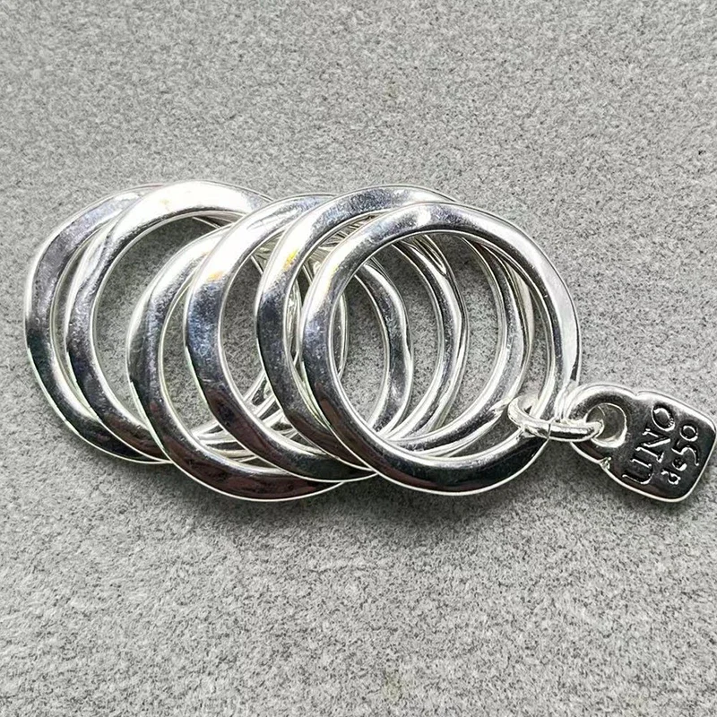 

Ювелирные изделия UNode50, 2023 г., Лидер продаж, высокое качество и изысканность, Женское кольцо с шестью кольцами, романтические праздничные ювелирные изделия, Подарочный пакет в Европе и Америке