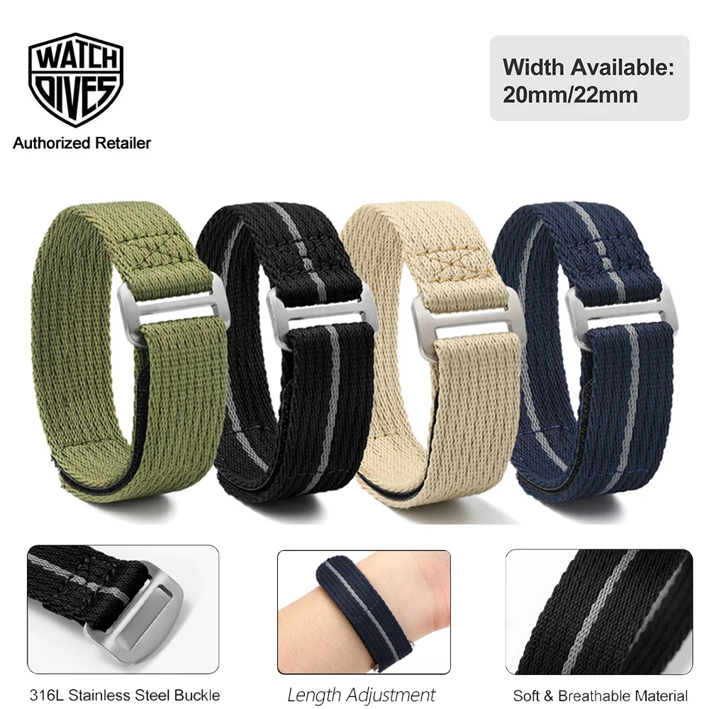 Watchdives-20mm-22mm-Nylon-Watch-Strap-Sports-Fabric-Wristband-Belt ...