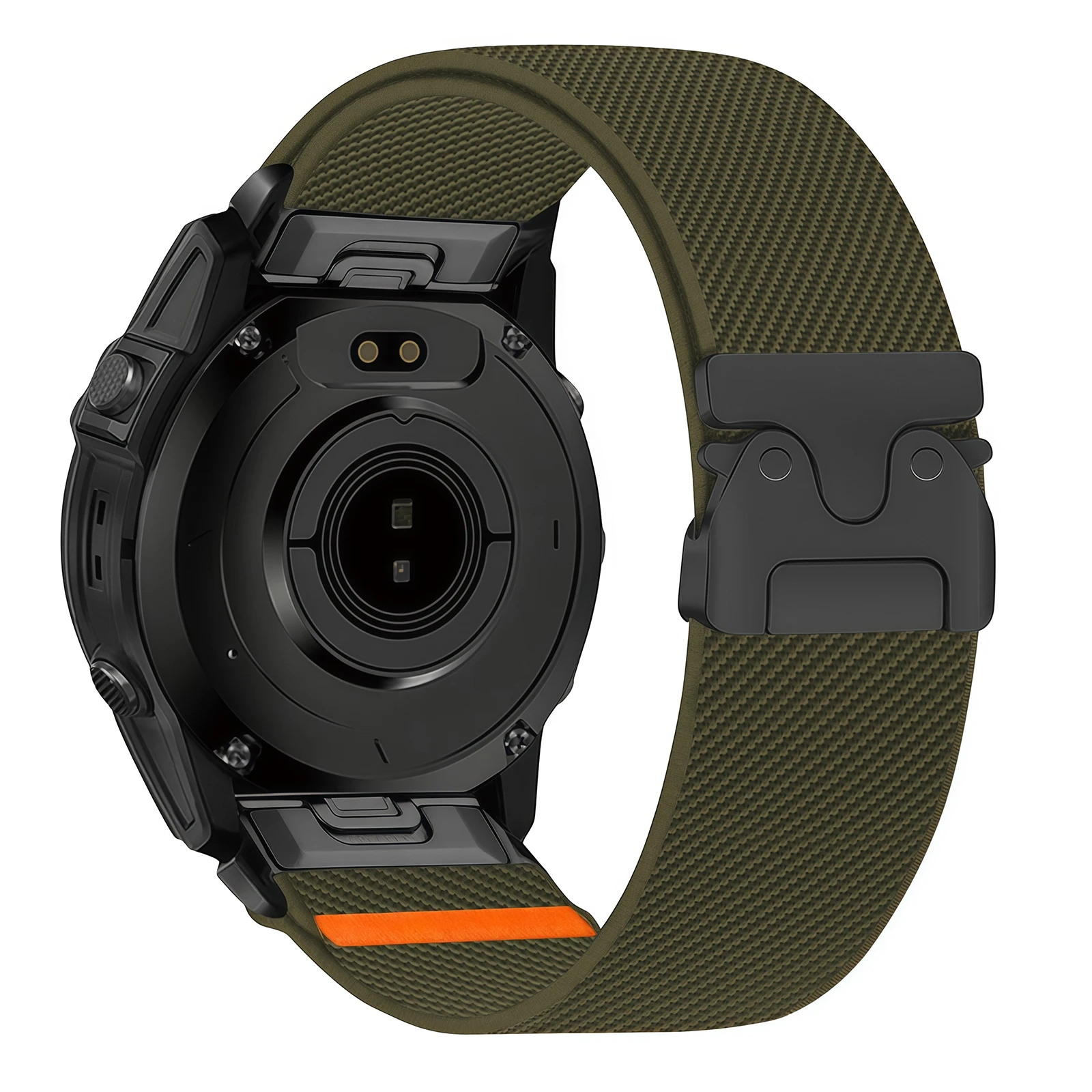 BUSKOZ Quick Release Elastic Woven Fitness Watch Strap - Breathable & Sweatproof with Metal Buckle