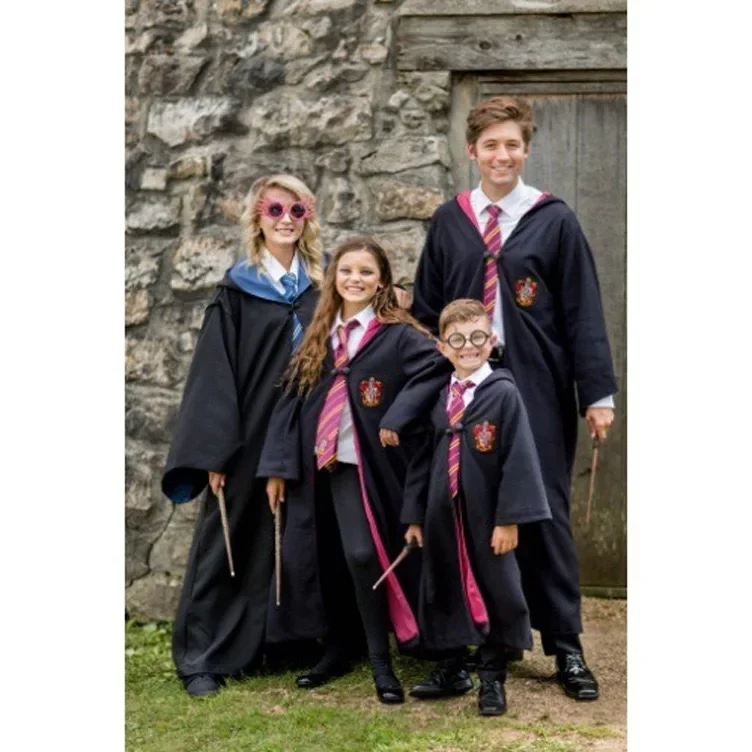 Ragazzi Ragazza Magic School Uniform Robe Cape Gonna Cravatta Sciarpa Harryy Potter Halloween Costume Set Wizard Hermione Costume Cosplay