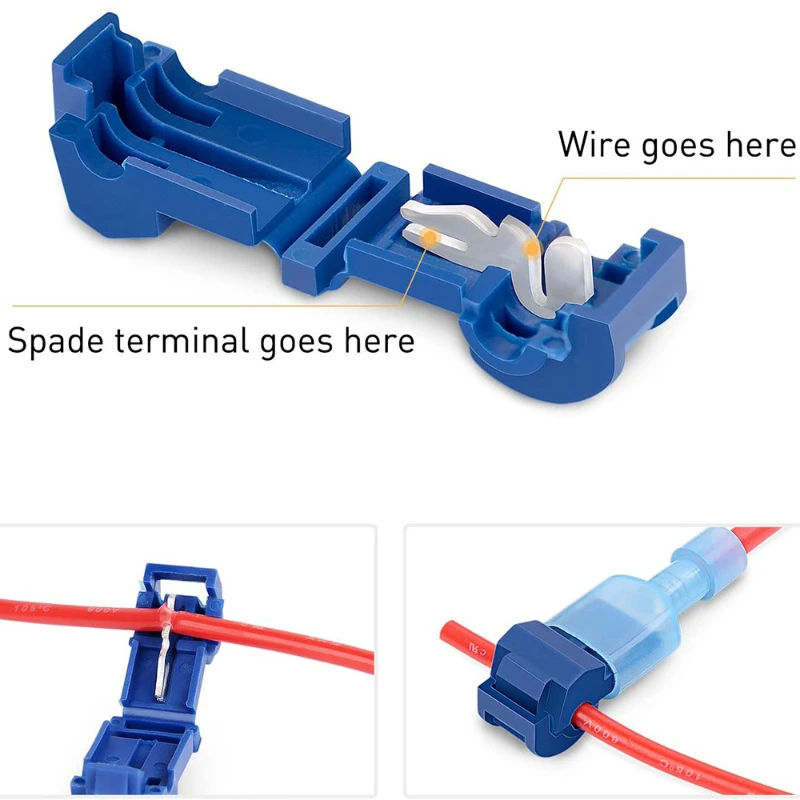 15sets T-Tap Connector Quick Electrical Cable Connector Snap Waterproof Crimp Wire Terminal Splice Lock Wire Terminal 2025