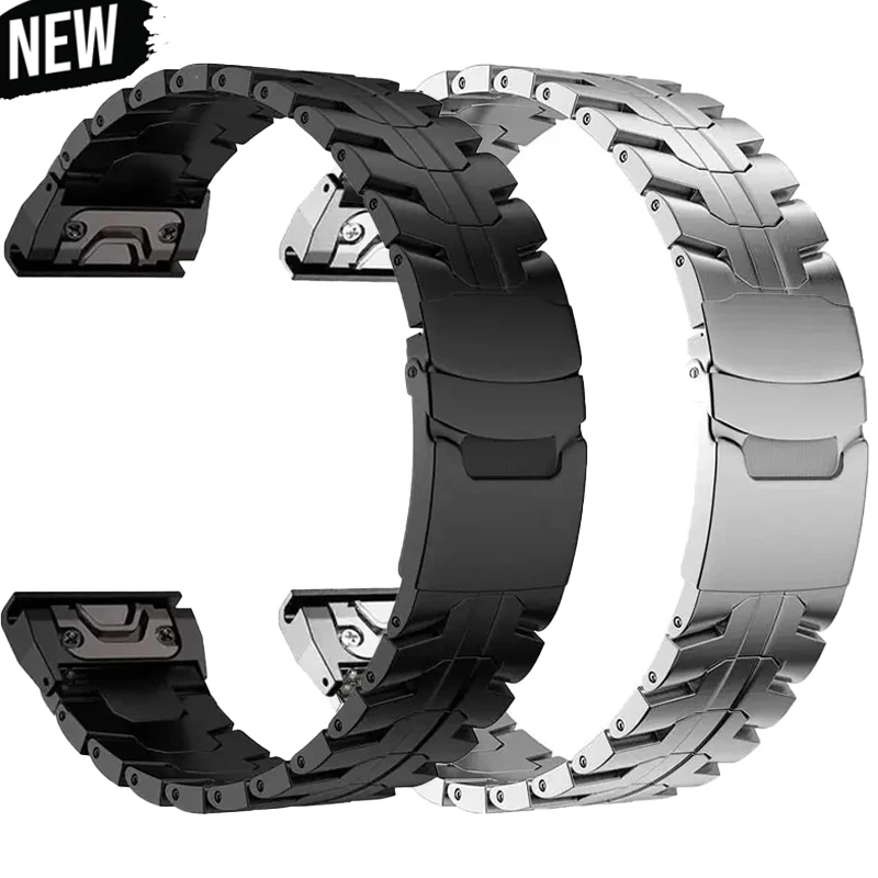 Premium Titanium QuickFit Strap - 26mm/22mm Adjustable Metal Watch Band