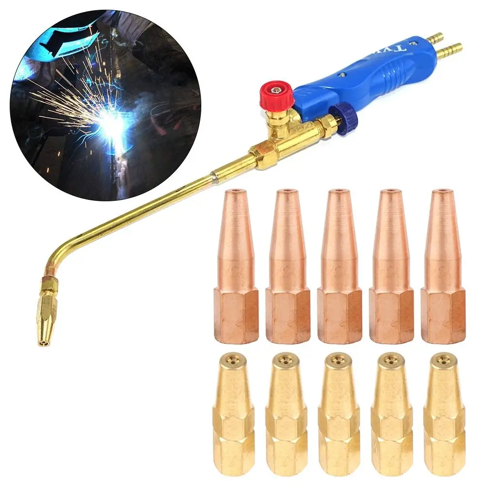 

5pcs Durable Pure Copper Welding Accessory Propane Acetylene H01-2 Oxygen Welding Torch Tip Gas Brazing Torch Nozzle