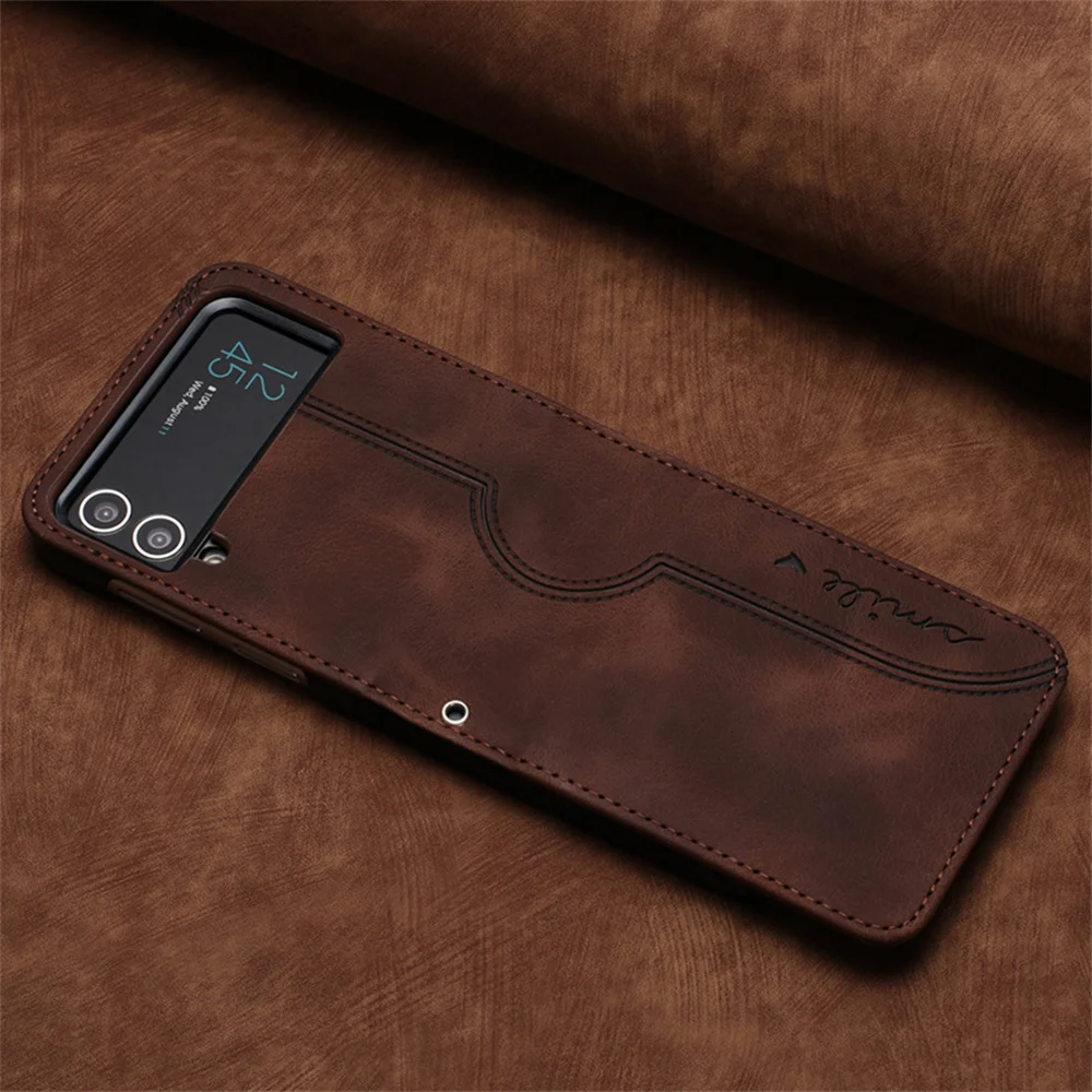 Custodia Antiurto Per Samsung Z Flip 5 Flip4 Flip 3 5G Armor Cover Posteriore In Pelle Per Samsung Galaxy Z Flip5 Case Z Flip 4 3 Etui
