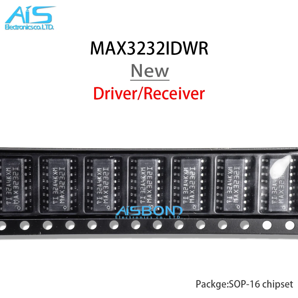 

10 шт./лот новый оригинальный MAX3232IDWR MAX3232I 3V-5,5 V многоканальный ресивер строчного драйвера IC SOP-16 Чип