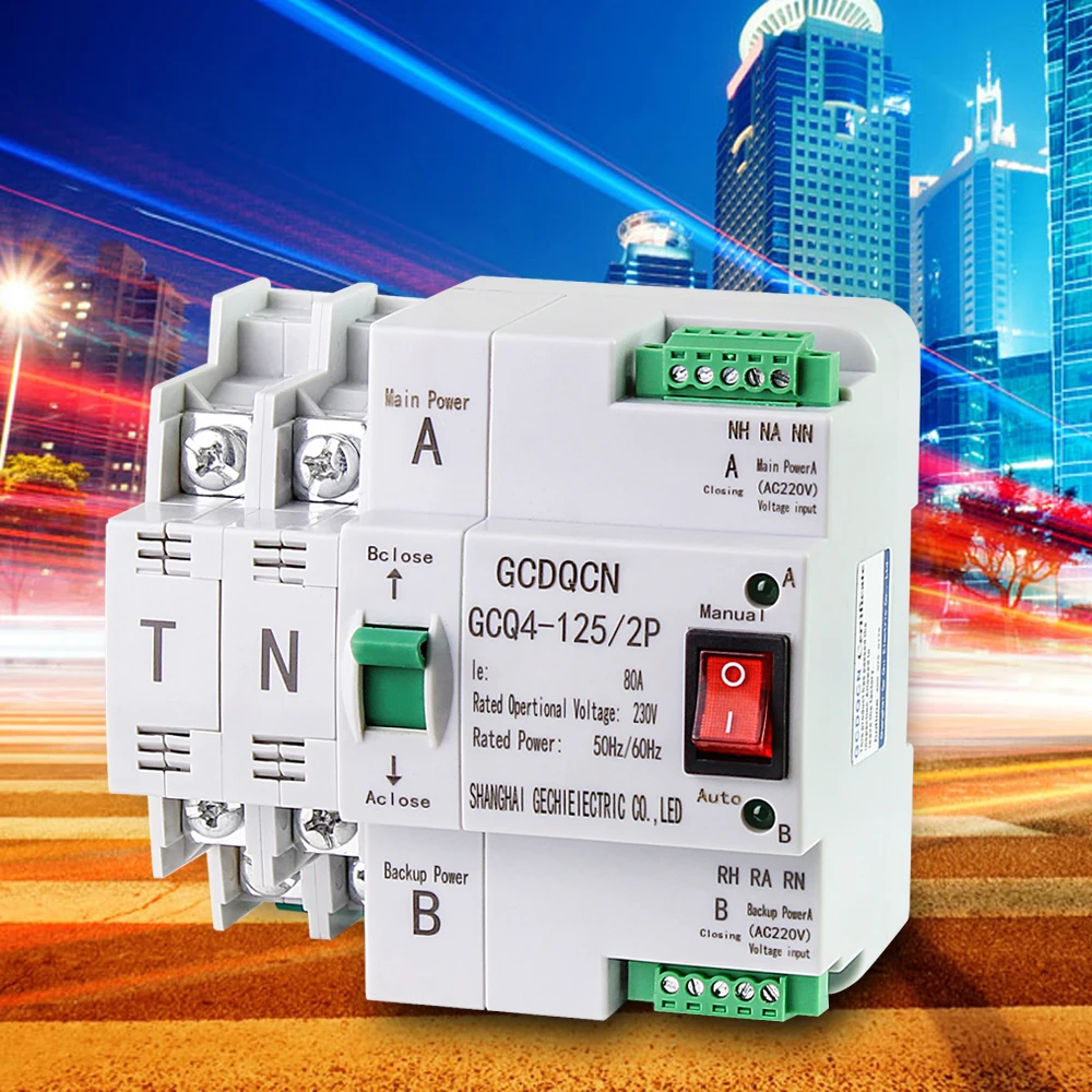 Mini-Dual-Power-Automatik-Umschalter Nenn frequenz 50Hz/60Hz Isolation spannung 690V
