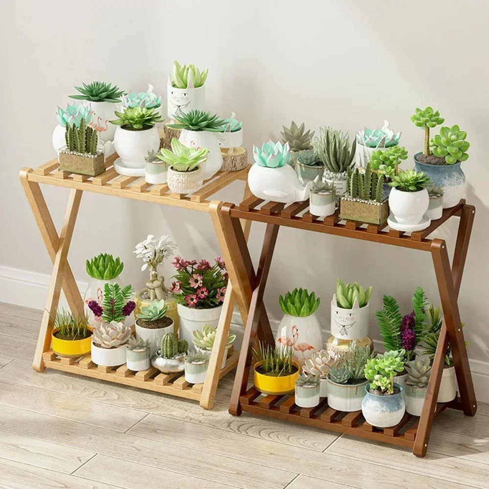 Multilayer Flower Holder Pots plant stand,wooden flower shelf Wooden Flowerpot Organizer Plant Stand Living Room Balcony Stand Display Shelf Outdoor Furniture