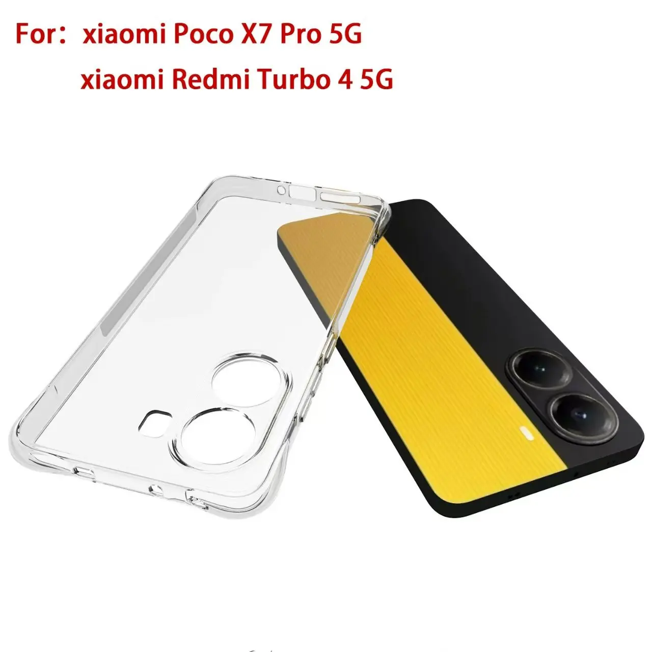 Funda stoßfeste transparente Silikonhülle für Xiaomi POCO X7 Pro 5G, transparente Hülle POCO X7Pro Redmi Turbo 4 5G Cover – Detail 4