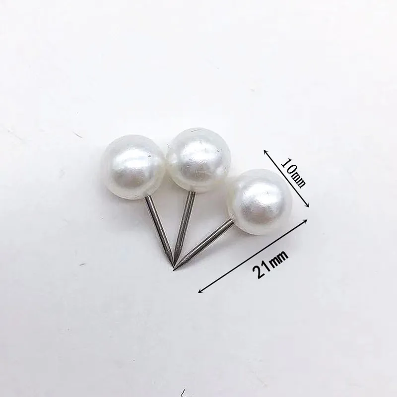 100pcs 10mm Pearlescent Ball Map Nail Cork Board Office Fixed Pin Pushpin Thumbtacks Metal Home School Supplies Enamel Pin
