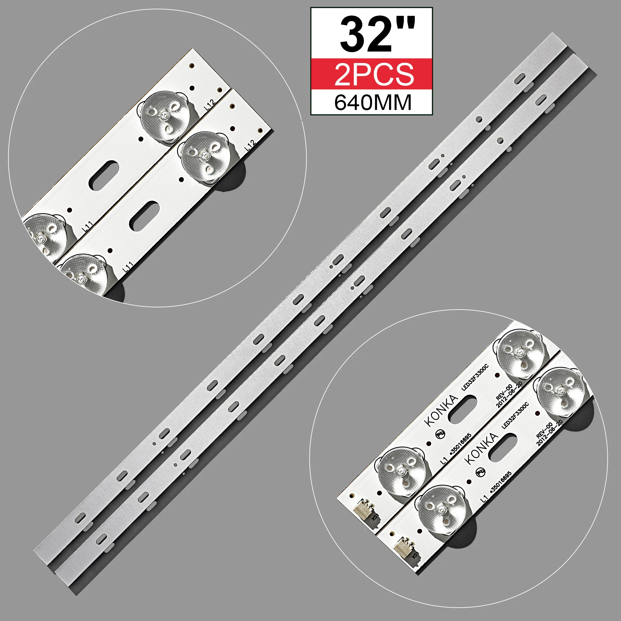 32 ġ LED TV Ʈ  Ʈ LED32F3300C 35016695 IC-BKKL32D019 32 &Konka 12-LEDs 644mm