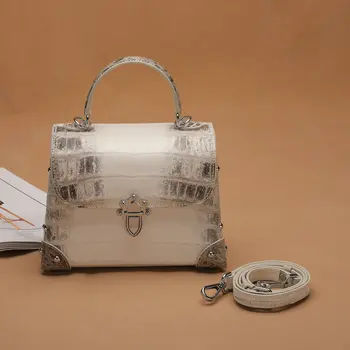 2023 New Luxury Nile Crocodile Leather Women Handbag Fashion Genuine Leather Lady Shoulder Bag Large Capacity Messenger Bag 45