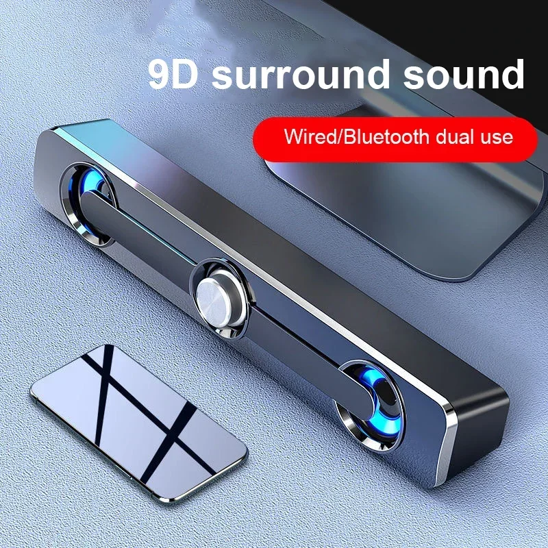

Subwoofer Bass Speaker For TV PC Laptop Phone Tablet MP3 Surround Sound Bar Box LED USB Wired Powerful Computer Speaker Stereo