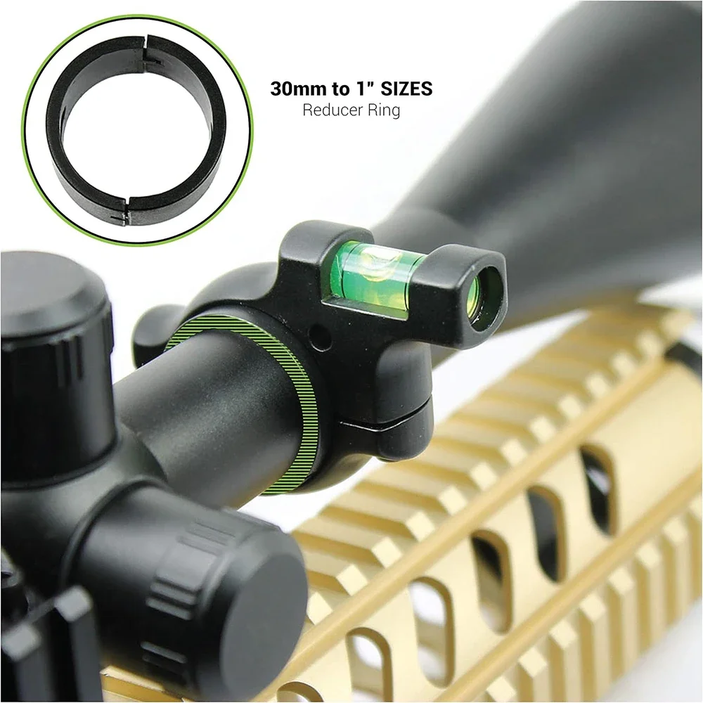 Precision Scope Level Kit 30mm Smooth Alloy Scope Bubble Level Indicator Anti Cantfor Precision Shooting With 1inch Adapter Ring