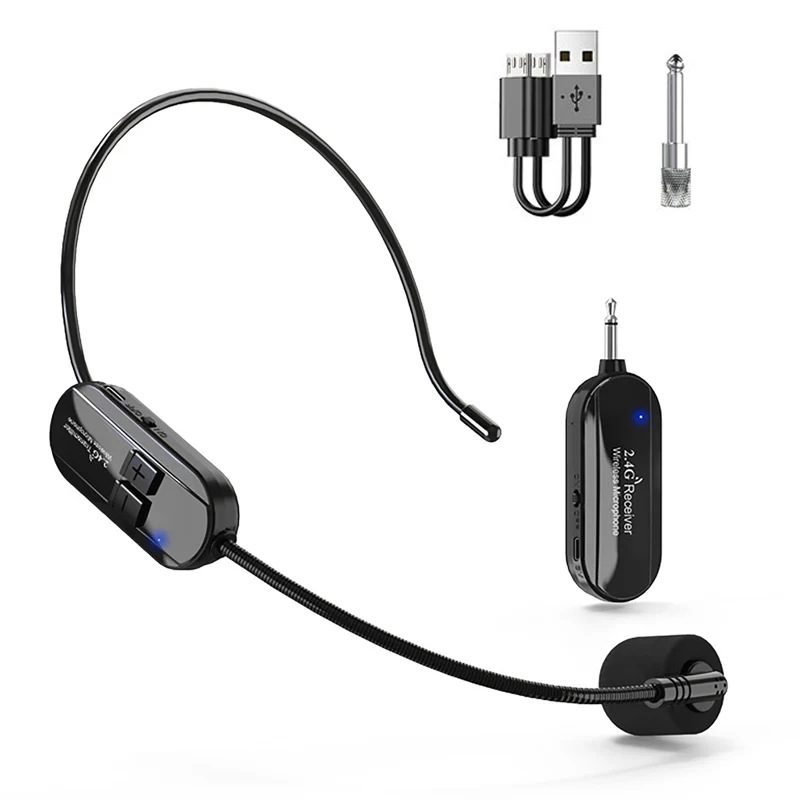 2 In 1 Handheld Wireless Microphone Professional Head Wear Mic Volume